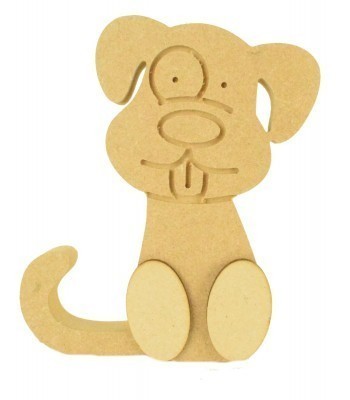 18mm Freestanding Engraved Dog with 3D Feet